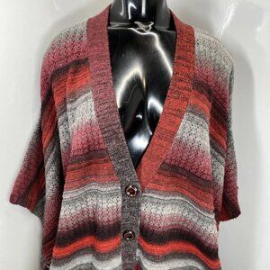 Saachi Women’s Striped Knit Poncho Top